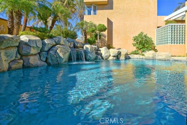 Pool View with Waterfall