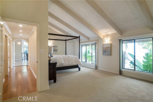 Hallway to kitchen from the master bedroom