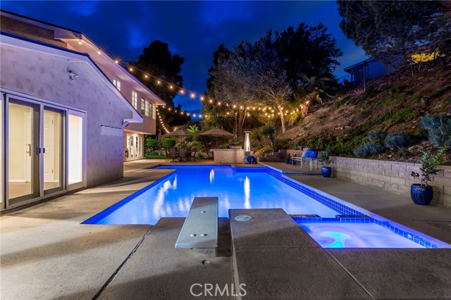 Swimming pool at twilight