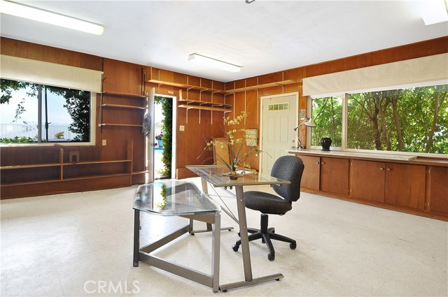 Bonus room looks out to pool and gardens
