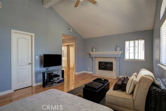 Master bedroom suite with walk-in closet and private bath