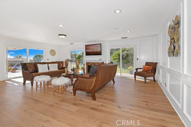 Family Room with Brand New Wood Floor