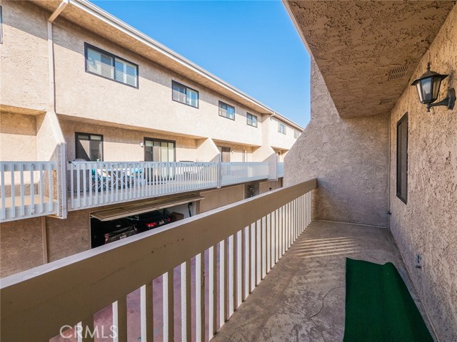 Balcony off of dining room.