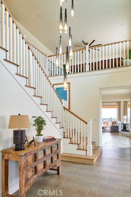 Entry hall with bonus loft (model home shown).