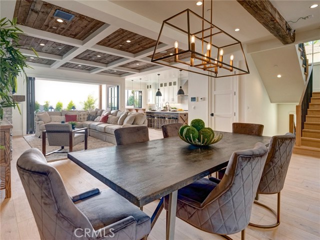 Trestlewood solid reclaimed wood beams and ceiling accents, white oak flooring, huge open floor plan, LaCantina door systems for indoor/outdoor feel, surround sound throughout home.  Crestron whole home automation.