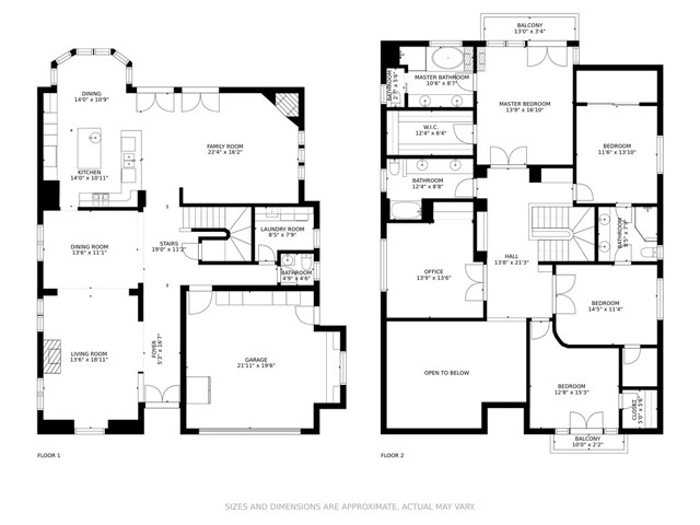 upstairs room labeled office is the 5th bedroom