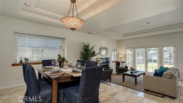 Dining room facing living room and front yard.