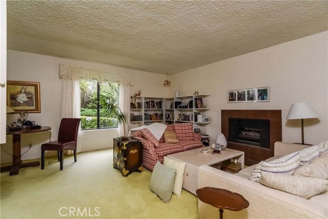 Family room with fireplace