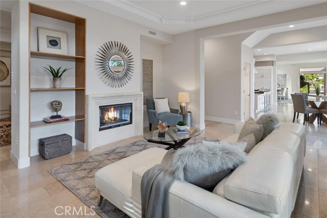 family room with see through fireplace ( shared with living room )