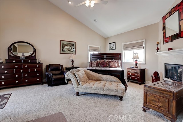 A cozy fireplace finishes off the spacious master suite!
