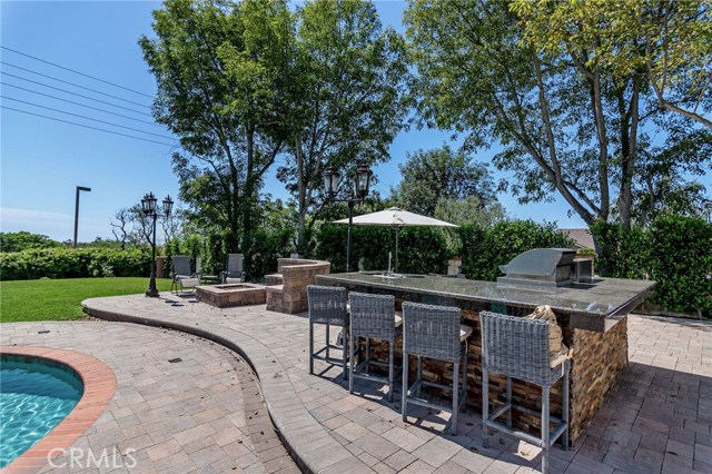 THE BBQ ISLAND HAS SEATING FOR 6.