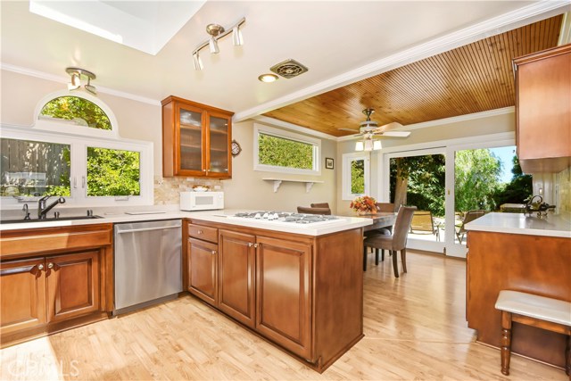 Remodeled Kitchen with Skylight and Informal Eating Area