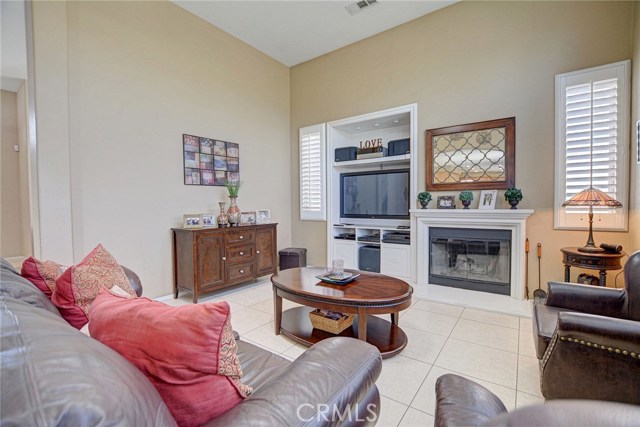 Family room adjoins the kitchen