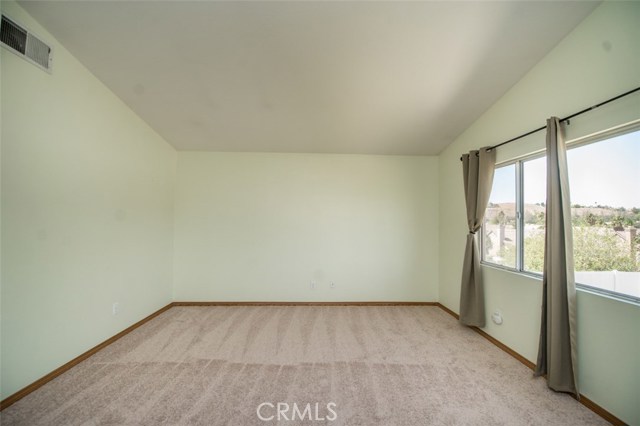 Master bedroom with new carpet and nice view