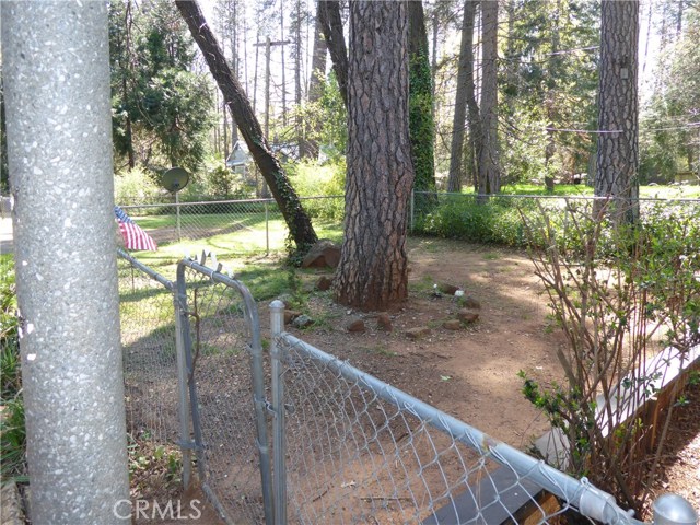 Fenced area in the front yard.