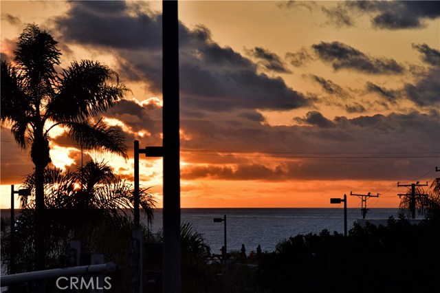 Sunset view from outdoor patio