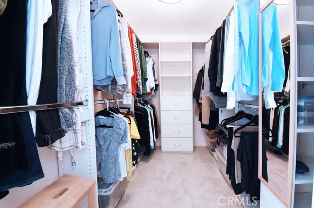 walk-in closet in master bedroom