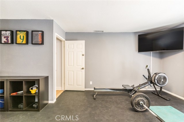 5th bedroom being used as home gym