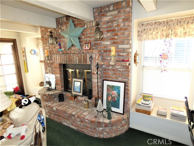 Wood burning fireplace with gas starter..