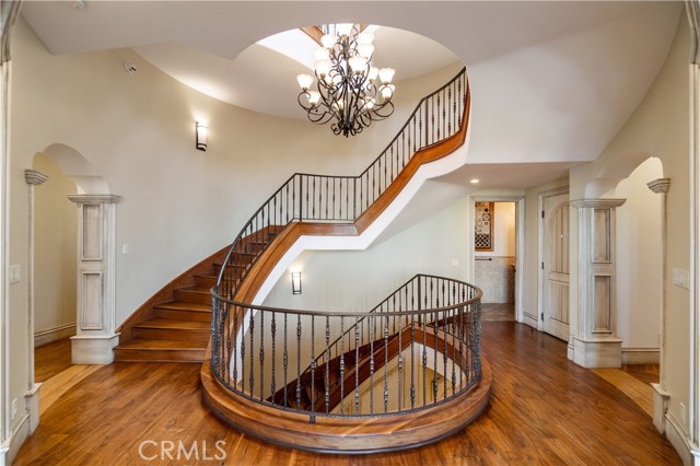 Main Level of home's Grand Staircase. Elevator Access.