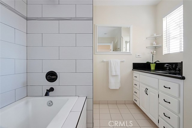 Sleek master bathroom