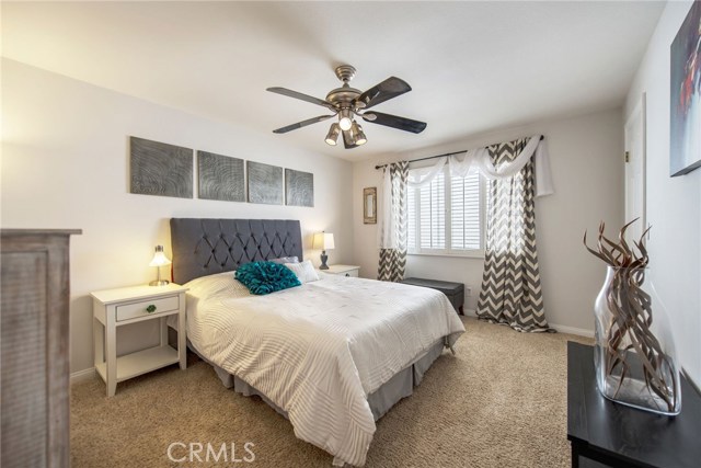 Spacious master bedroom with walk-in closet