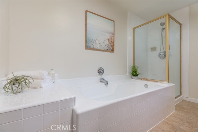 Separate tub and shower