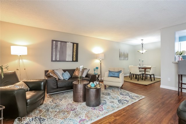 Living room looking to dining area