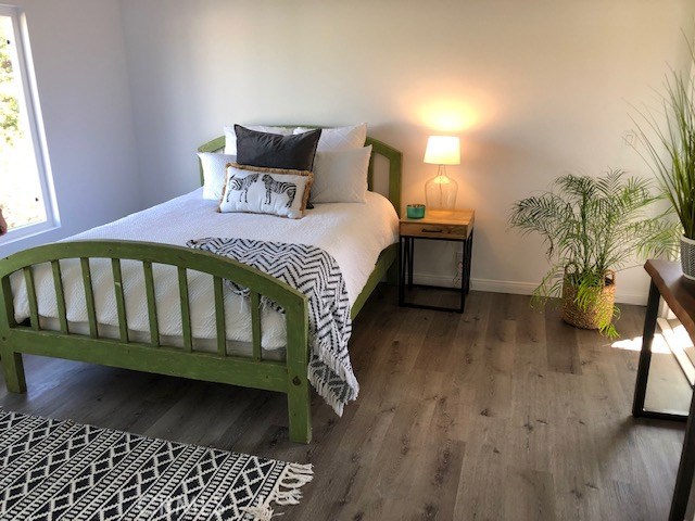 Master bedroom with patio access.