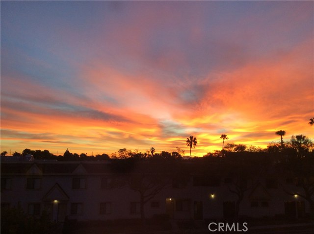 Beautiful sunset from kitchen window