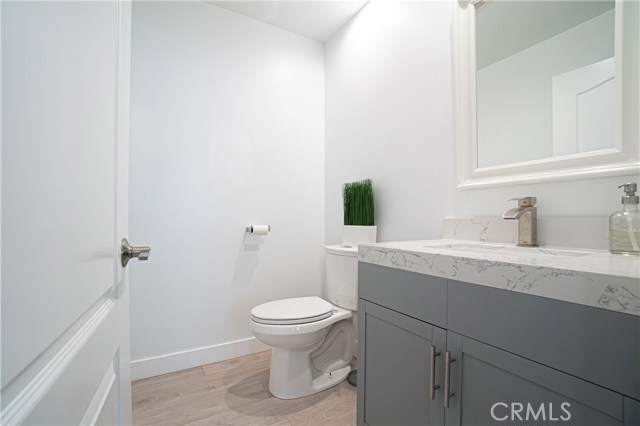 Downstairs half-bath and new vanity