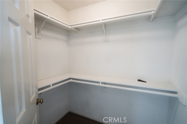 Walk in closet in master suite
