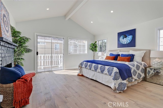 Master Bedroom with west facing balcony overlooking backyard