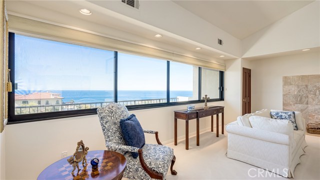 Living Room with ocean view (prior to staging)