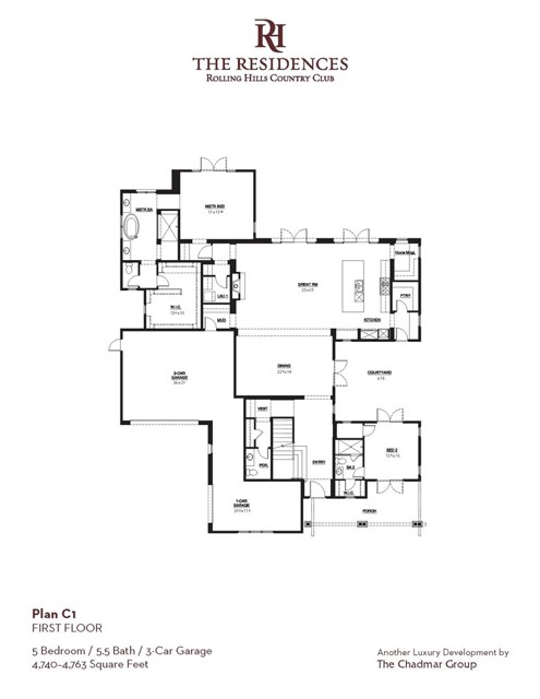 Downstairs of Chadmar's C1 floorplan.