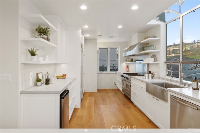 Kitchen with view of the Greenbelt.