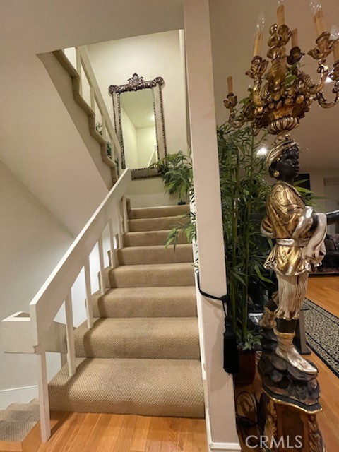 Stairs leading to the third floor bedrooms and bathrooms