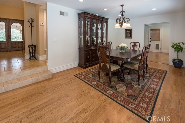 Formal dining room next to kitchen.