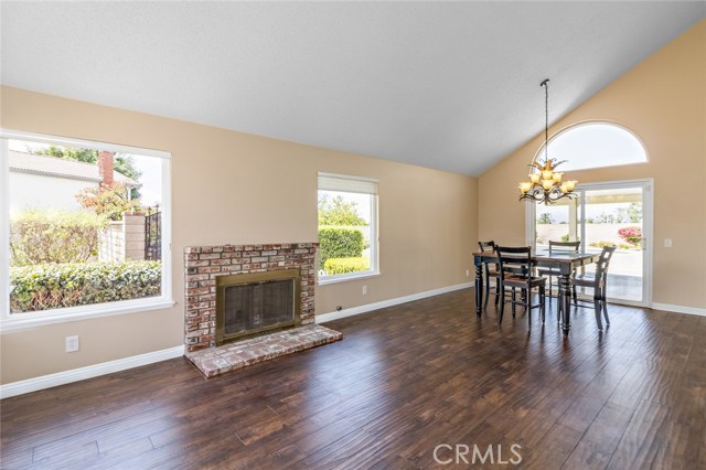 The living room is also open to the dining room