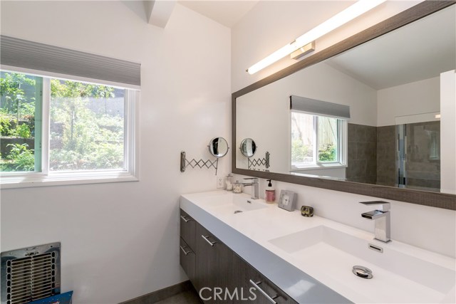 Master bedroom #1 en suite bath with dual sinks and shower
