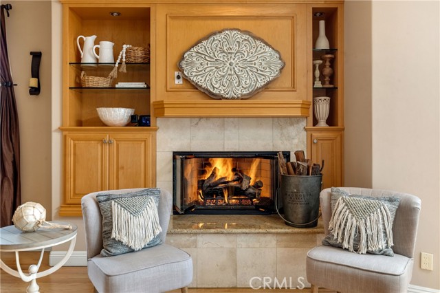 Cozy gas fireplace for the perfect ambience, and warmth when you need it!