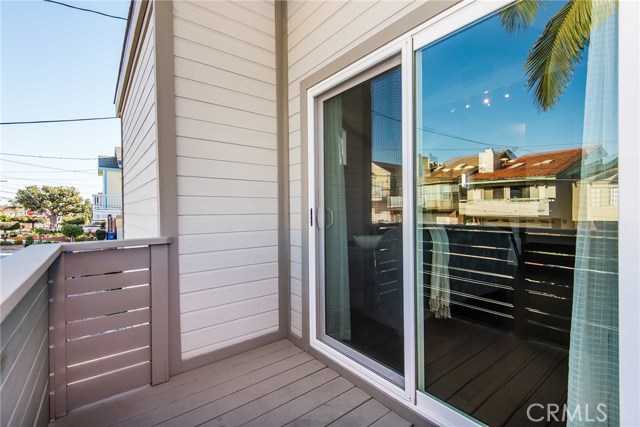 Balcony off living room upstairs