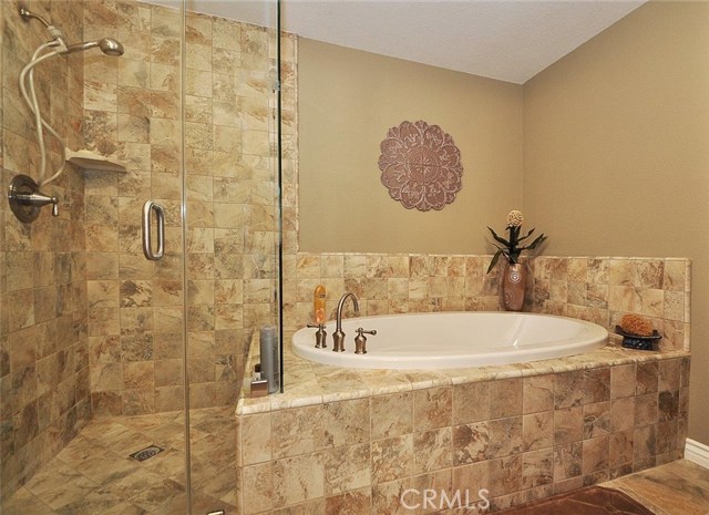 Master bath with separate tub and shower