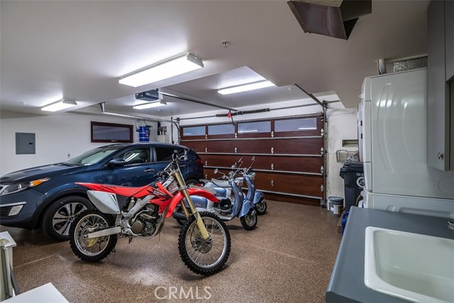 2 car garage with laundry area