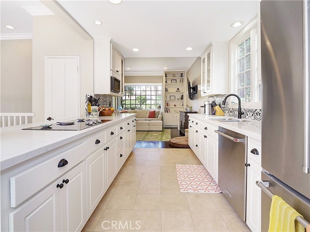 Kitchen view towards family room