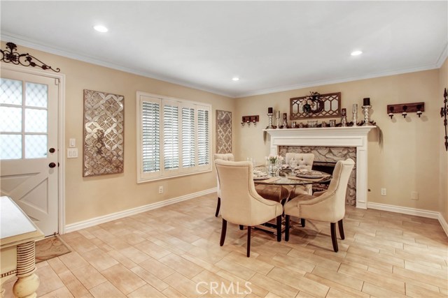 Dining room includes crown molding, 4