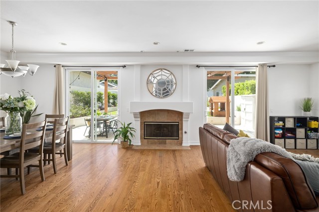Just passed the office you see the spacious living room, dining room, backyard entrance and fireplace. Just passed the office you see the spacious living room, dining room, backyard entrance and fireplace.
