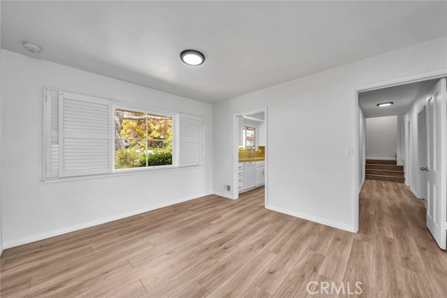 Dining area leading into the kitchen