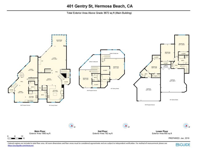 Floor plan- left side is 404 and right side is 401