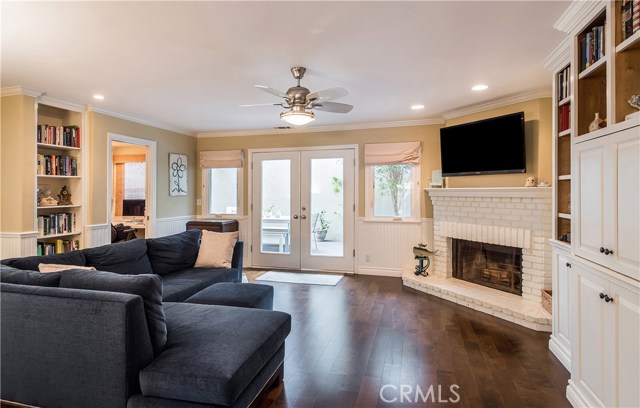 Family Room leads out to back deck and garage.  Office is off the Family Room at the back.